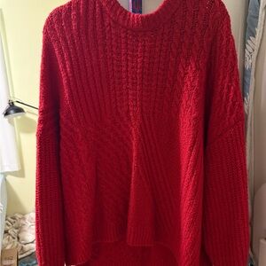 Old Navy Vibrant Red Crew Neck Sweater